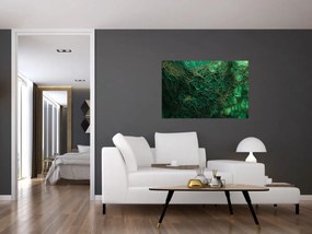 Kép - Zöld mikroszkópos kép (90x60 cm)