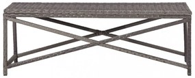 szürke polyrattan kerti pad 120 cm