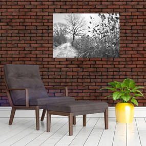 Kép - Mezők télen (90x60 cm)