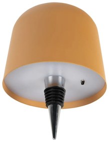 Okkersárga LED asztali lámpa üvegre, fém búrával (magasság 13 cm) Cone Hat LED – Leitmotiv