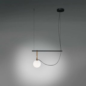 Artemide nh S1 14 fĂŒggesztĂ©k design lĂĄmpa, fekete/sĂĄrgarĂ©z, E14, 1820 mm