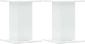 vidaXL 2 db fehér szerelt fa hangszóróállvány 30 x 30 x 40 cm