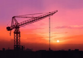 Poszter 66,5x46,5cm Esti hangulat az épületen