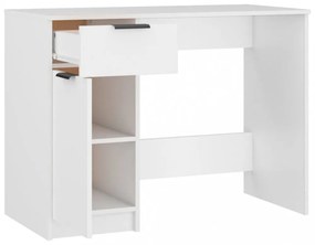 fehér színű szerelt fa íróasztal 100 x 50 x 75 cm