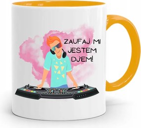 Dja Zene Bögre Sárga Bízz Bennem Dj Vagyok! fényképes nyomattal
