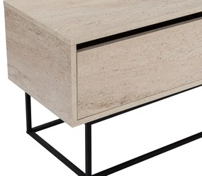 TV szekrény Escape 180 -Fekete, Travertine