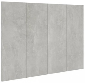 betonszürke szerelt fa ágyfejtámla 120x1,5x80 cm