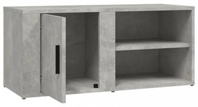 2 db betonszürke szerelt fa TV-szekrény 80x31,5x36 cm