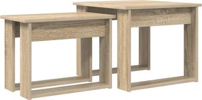 vidaXL Kávasztal Szett 2 pcs Sonoma tölgy Faanyag