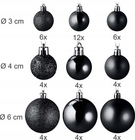 Díszített gömb, Sima gömb, Idom gömbök, Csipeszek, Jégcsapok,100 db