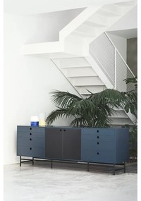 Punto fekete-kék komód, szélesség 212 cm - Teulat