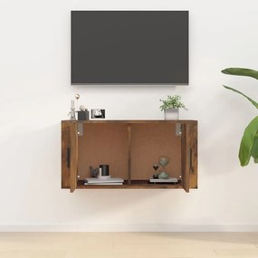 füstös tölgy színű fali TV-szekrény 80 x 34,5 x 40 cm