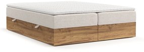 Bézs-natúr színű ágyneműtartós boxspring ágy 160x200 cm Faro – Maison de Rêve