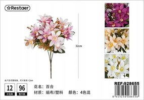 Mesterséges virágcsokor 32 cm Váza dekoráció