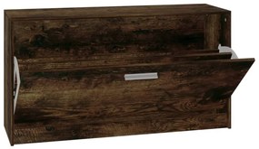 füstös tölgy színű szerelt fa cipőtároló pad 80 x 24 x 45 cm