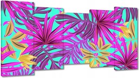 Vászonkép 150x80 Egzotikus levelek Trópusok