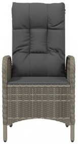 2 db szürke polyrattan kültéri szék
