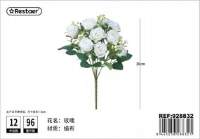 Elegáns Rózsacsokor Levelekkel Mesterséges Virágok Dekoráció