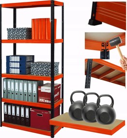 Helios fém tároló állvány 180x120x50cm 5Px350kg Tartós Pl