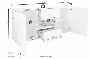 Komód ARIA antracit
