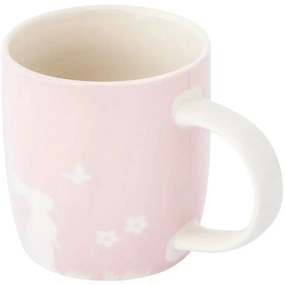 Altom Porcelánový hrnek Zajíc s motýlem, 360 ml,růžová