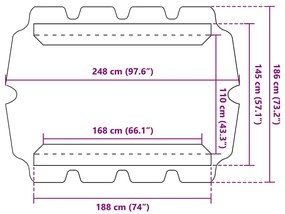 sárga csere ponyva kerti hintaágyhoz 188/168 x 145/110 cm