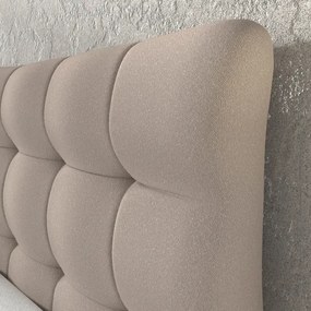Boxspring ágy SOFIA 180x200 cm bézs matraccal és topperrel