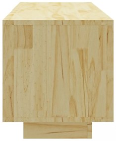 tömör fenyőfa TV-szekrény 110 x 30 x 33,5 cm