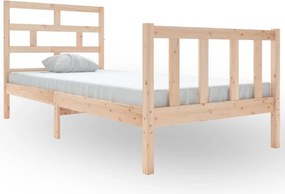 vidaXL Single tömör fenyőfa ágykeret 90 x 190 cm
