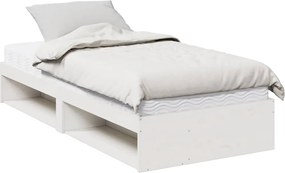 vidaXL nappali ágy matraccal fehér 100x200 cm tömör fa fenyőfa