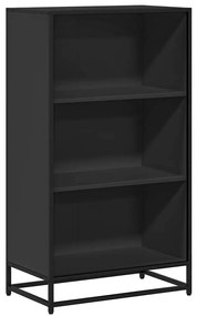 fekete forgácslap könyvszekrény 60x35x107,5 cm
