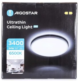 Aigostar - LED Fürdőszobai mennyezeti lámpa LED/24W/230V 6500K átm. 40 cm IP44