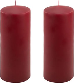 Gyertya készlet 25 cm Ø 10 cm  2 db bordó