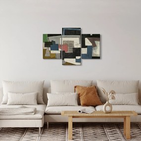 Kép - absztrakció, kubizmus (90x60 cm)