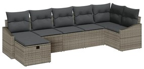 vidaXL Kanapé Szett párnával 8 pcs polirattan