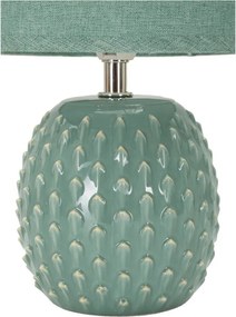 Világoskék kerámia asztali lámpa textil búrával (magasság 27 cm) Pontus – Mauro Ferretti