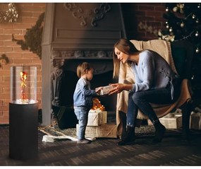 Bio kandalló ROMA 26,5x80,5 cm 2kW fekete + védőfedél