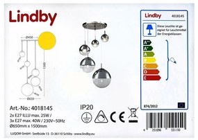 Lindby Lindby - Csillár zsinóron RAVENA 3xE27/40W/230V + 2xE27/25W/230V LW0843