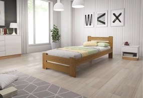 P/ HEUREKA ágy + matrac + ágyrács AJÁNDÉK, 80x200 cm, dió-lakk