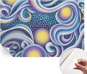 Öntapadós Dekoratív Fotótapéta Hálószobába Színes örvények 104x70 cm