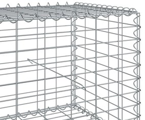 horganyzott vas gabion kosár fedéllel 200 x 50 x 50 cm