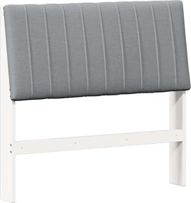 vidaXL Kárpitozott fejtámla Világosszürke 100 cm Tömör fenyőfa