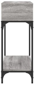 szürke sonoma színű szerelt fa konzolasztal 100 x 30,5 x 75 cm