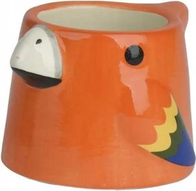 Kerámia takaró narancssárga papagáj 6,7cm