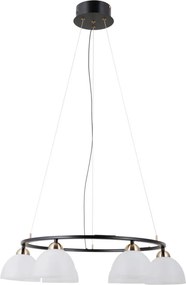 ITALUX PND-34374-6-BK MONTIELA Többágú Függesztett Lámpa Matt Fekete, Arany LED IP20