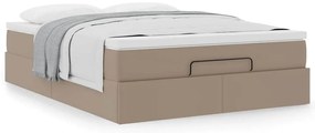 Ottomán ágykeret matraccal Cappucino 140x200cm műbőrrel