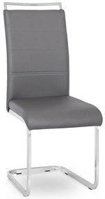 Szánkótalpas Étkezőszék Szürke Eco-bőr Kárpittal. LOCA 2