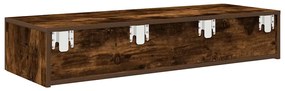 Falipolc fiókokkal füstölt tölgy 100x36x19 cm műszaki fa