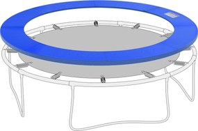 HOMCOM Trambulin Szegélyfedél Ø244 cm, Széles Rugóvédő, Trambulin Kiegészítők Szegélyvédő Biztonsági Háló Pótlóalkatrészek Kerti Trambulinokhoz, Kék |