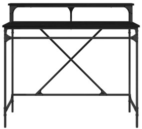vidaXL Asztal Fekete tölgy 100 x 50 x 90 cm Faanyag
